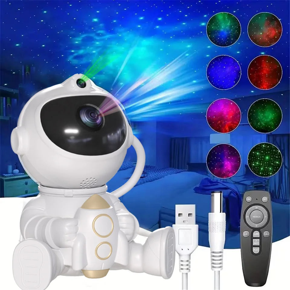 Astronaut Starry Sky Projection Light Full of Stars Ambient Light Spaceman Laser Nebula Water Ripple Bedroom Projection Light