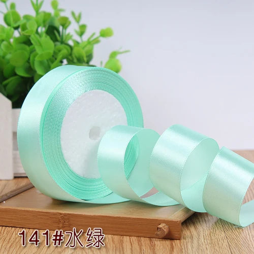 25yards/Roll 6/10/12/15/20/25/40mm Satin Ribbons DIY Handmade Crafts Scrapbooking Christmas Halloween Wedding Gift Wrapping Tape